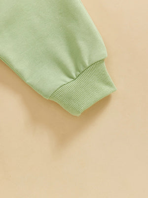 Baby Toddler Boy 2Pcs Birthday Boy Outfit Letter Ballon Embroidery Long Sleeve Pullover Crewneck Top Elastic Waist Solid Pants Jogger Set