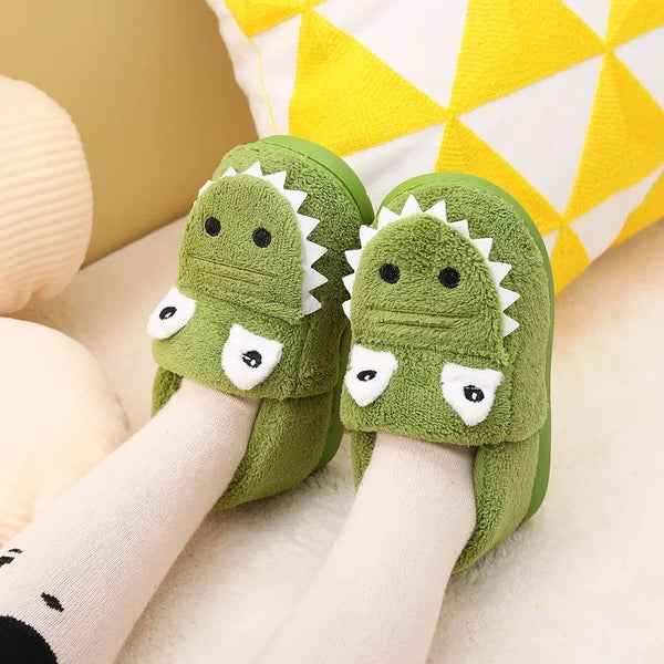 Soft Dino Slippers for Toddlers – Ages 1–6