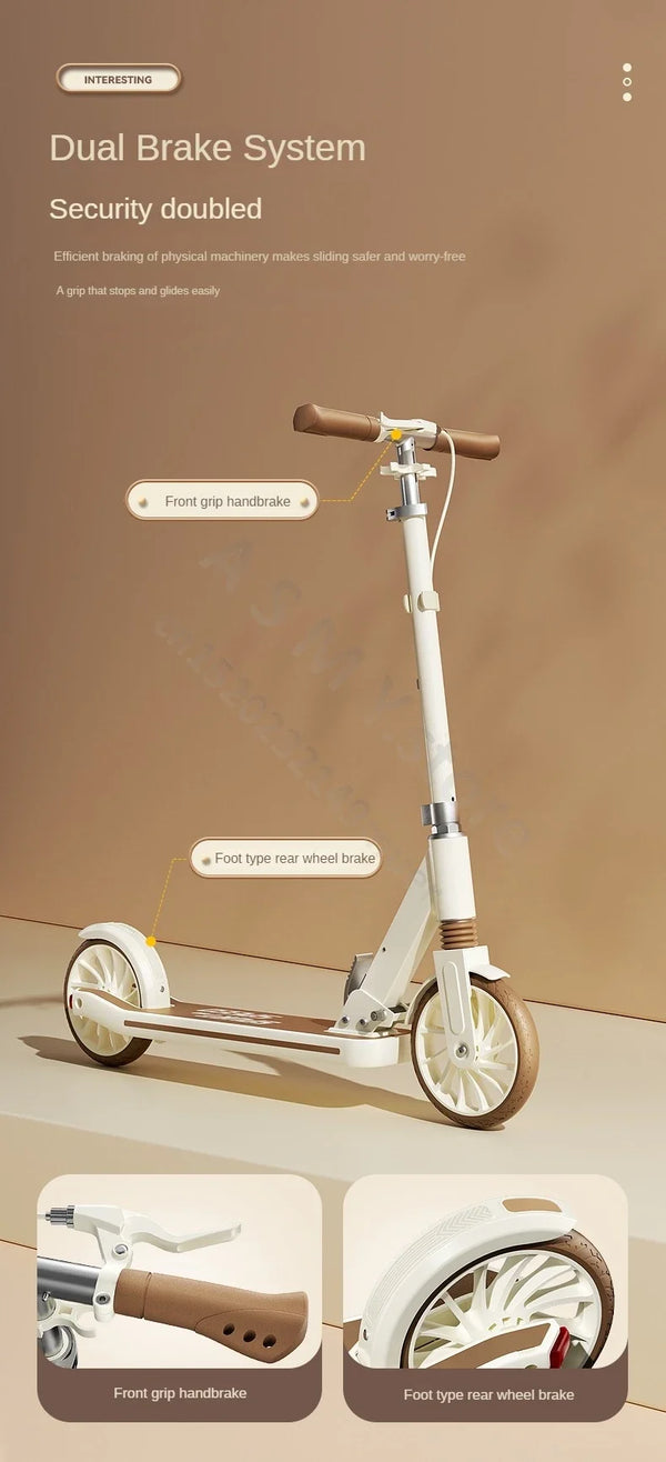 Foldable Kick Scooter for Kids & Adults – 2-Wheel Scooter