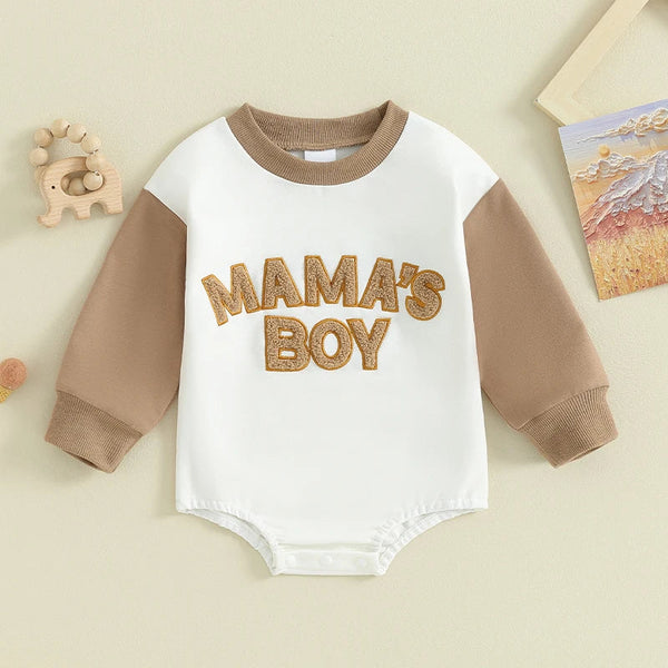 Sweatshirt with Romper Closure "Mama's Boy"