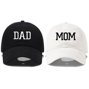 Embroidered Cotton Baseball Cap MOM and DAD