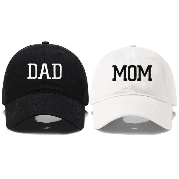 Embroidered Cotton Baseball Cap MOM and DAD