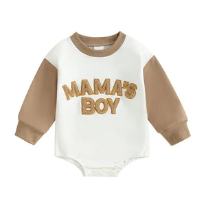 Sweatshirt with Romper Closure "Mama's Boy"