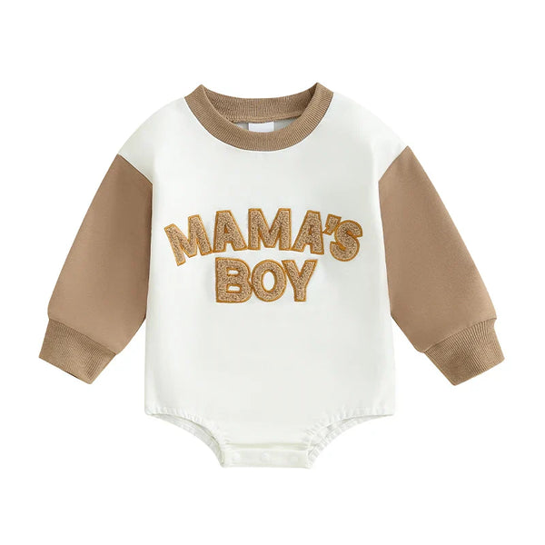 Sweatshirt with Romper Closure "Mama's Boy"