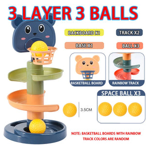 Rotating Toy Tower with Balls for Children Multivariant