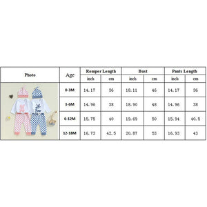 Baby Boys Girls 3Pcs Lil Bro / Sis Fall Outfit Letter Embroidery Long Sleeve Romper Checkered Print Pants Beanie Hat Set