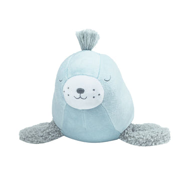 Sealy the Seal plush toy by Sealy Plush, perfect for cuddly comfort and playtime for babies.