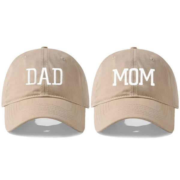 Embroidered Cotton Baseball Cap MOM and DAD