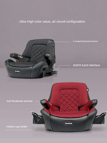 Besbet Children's Car Seat 3-12 Years Old Heightening Insole Car Portable Simple Baby Seat Cushions Isofix