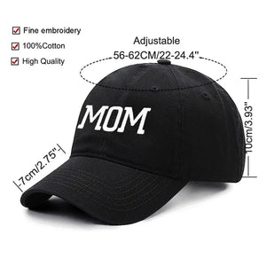 Embroidered Cotton Baseball Cap MOM and DAD