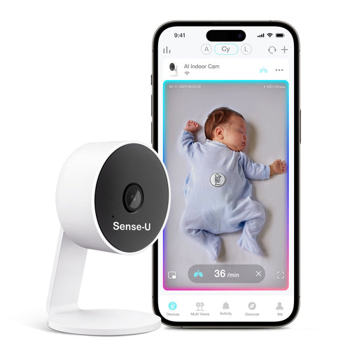 AI Indoor Cam baby monitor for secure and convenient baby monitoring at home.