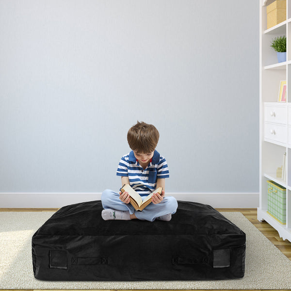 47 x 35.5 Inch Crash Pad Sensory Mat with Foam Blocks and Washable Cover