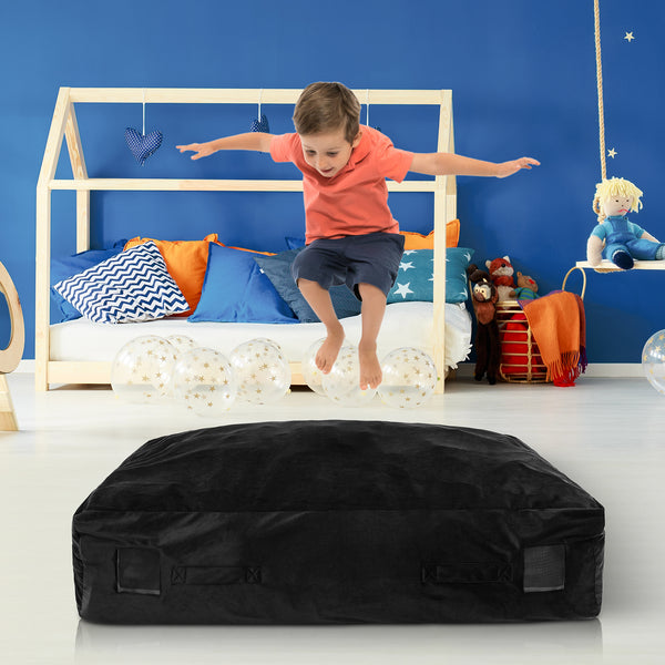 47 x 35.5 Inch Crash Pad Sensory Mat with Foam Blocks and Washable Cover