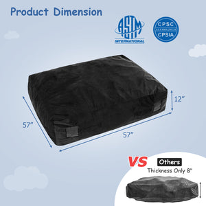 47 x 35.5 Inch Crash Pad Sensory Mat with Foam Blocks and Washable Cover