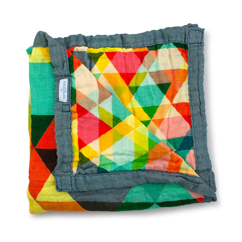 Kanga Care Bamboo Muslin Blanket Baby Finn Reversible 47 in x 47 in