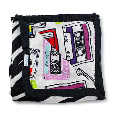 Kanga Care Bamboo Muslin Blanket - Baby: Mixtape (reversible) - MOOGCO Baby