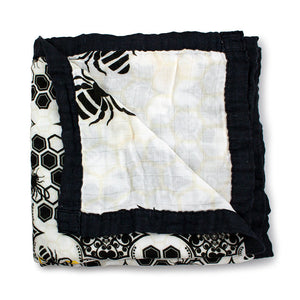 Kanga Care Bamboo Muslin Blanket Unity reversible 47 in x 47 in
