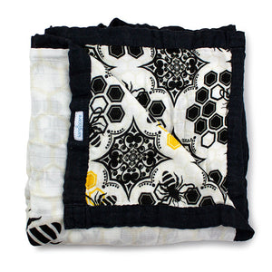 Kanga Care Bamboo Muslin Blanket Unity reversible 47 in x 47 in