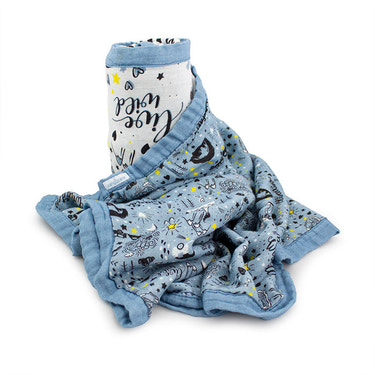 Kanga Care Bamboo Muslin Blanket - Forever: Wander (reversible) - MOOGCO Baby
