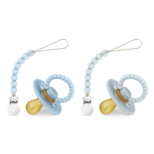 Luladream Pacifier and Clip Set for babies, featuring a safe and stylish design in a main product image.