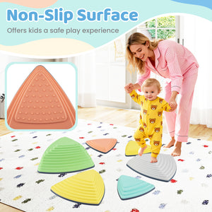 Set of 6 Stepping Stones for Kids Non-Slip Balance Stones with Storage Bag