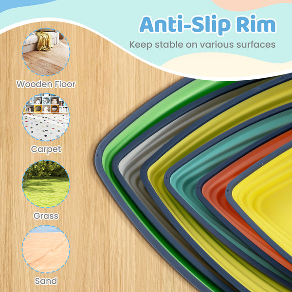 Set of 6 Stepping Stones for Kids Non-Slip Balance Stones with Storage Bag