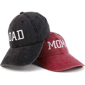 Embroidered Cotton Baseball Cap MOM and DAD