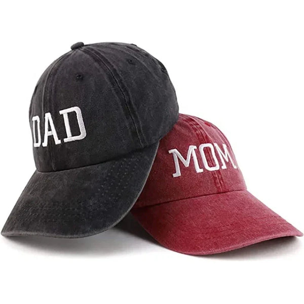 Embroidered Cotton Baseball Cap MOM and DAD
