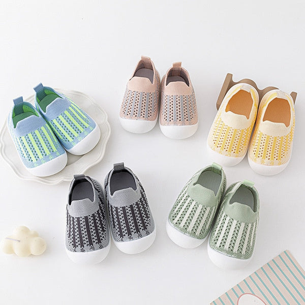 Pink mix baby first walkers, angle 2 view, perfect for little feet taking their first steps.