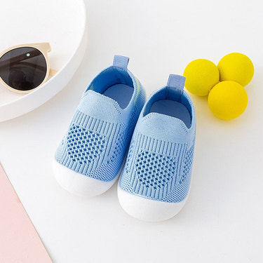 Blue baby first walkers for infants, perfect for early steps and stylish comfort in shoes and booties category.