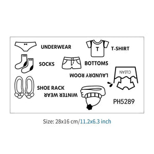 Decorative Stickers for Drawers and Containers - Clothing