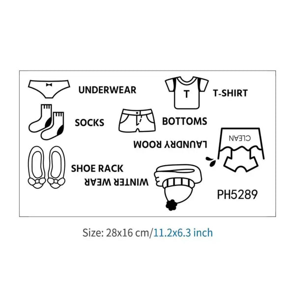 Decorative Stickers for Drawers and Containers - Clothing