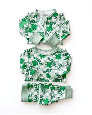 Bamboo Zip Romper | Lucky Shamrock
