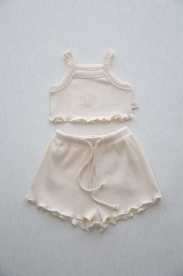 White Crop-Short Set