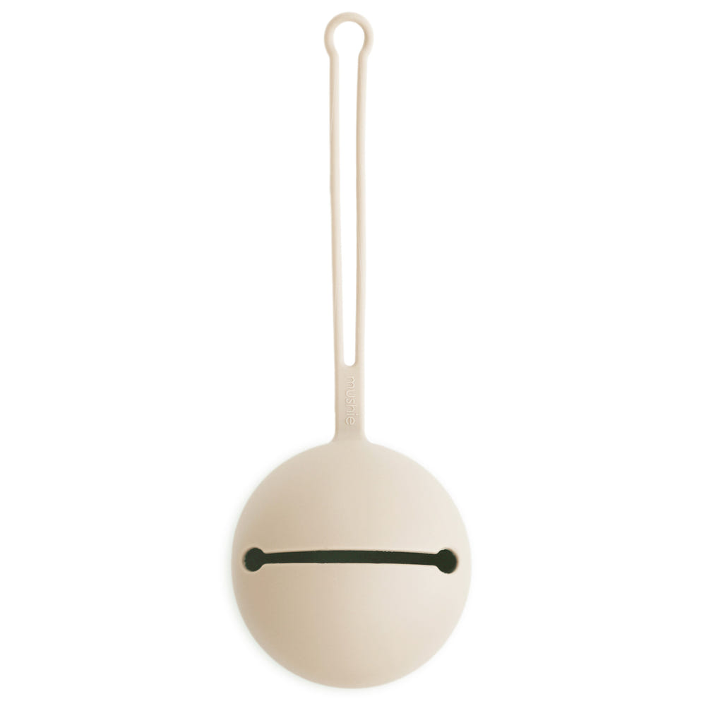 Silicone pacifier case in pastel colors, perfect for keeping pacifiers clean and organized.