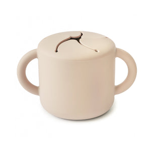 Mushie Snack Cup silicone spill-proof two handles