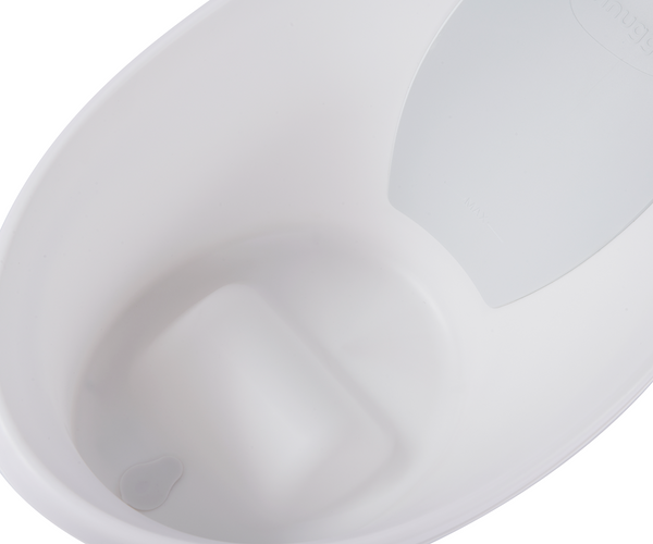 Baby Bathtime Essentials Bundle | Newborn Baby Bath with Support, Rinse Jug, and Ellie Bath Toy Scoop - Taupe - MOOGCO Baby