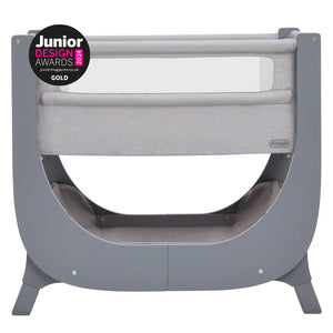 Shnuggle Air Lite Bedside Bassinet | Infant Crib | Height Adjustable Baby Bed with Mattress + 1 Waterproof + 2 White Sheets