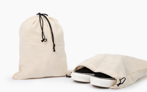 Stylish purses and shoes storage bags for organized household storage, shown from angle 2.