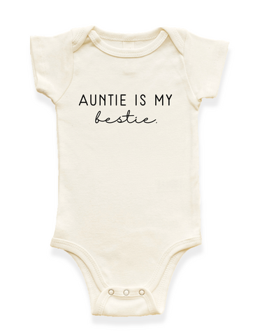 Auntie is my Bestie Organic Baby Bodysuit