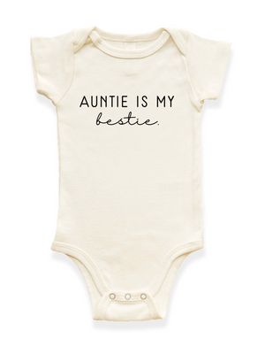 Auntie is my Bestie Organic Baby Bodysuit