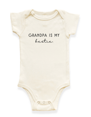 Grandpa is my Bestie Organic Baby Bodysuit