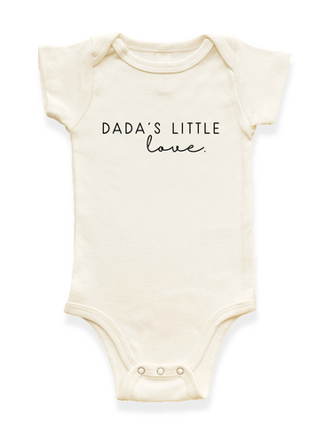 Dada's Little Love Organic Baby Bodysuit - Soft, short sleeve, eco-friendly infant clothing for comfort and style.