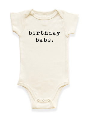 Birthday Babe Organic Baby Bodysuit