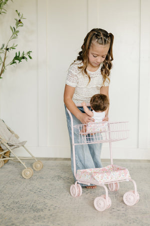 Toy Shopping Cart - Garden Blush