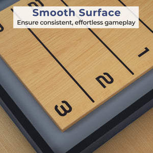 Shuffleboard and Curling 2 in 1 Board Game Portable 2-Sided Tabletop Shuffle Board Game