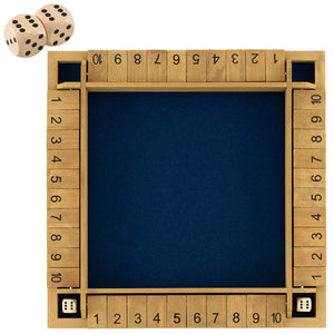 24 Inch Extra-Large Shut The Box Game for 2-4 Players - Sturdy Build