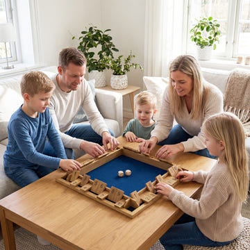 24 Inch Extra-Large Shut The Box Game for 2-4 Players - Sturdy Build