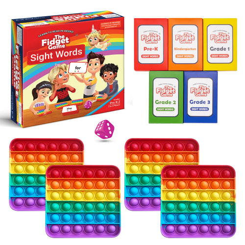 "The Fidget Game: Sight Words Edition - Engaging puzzle for babies to learn sight words through fun activities."