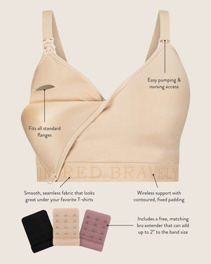 Signature Sublime® Contour Hands-Free Pumping & Nursing Bra | Twilight